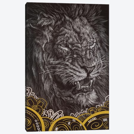 Lion Strength Canvas Print #VHM38} by Alona Vakhmistrova Canvas Art