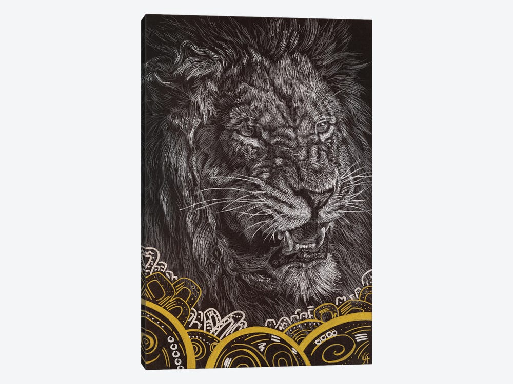 Lion Strength by Alona Vakhmistrova 1-piece Canvas Art