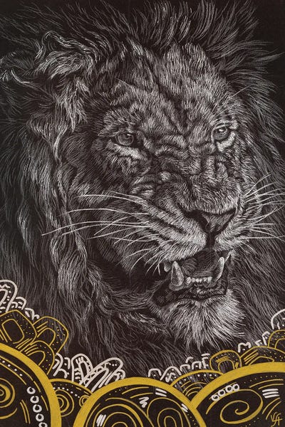 Lions: Lion Strength by Alona Vakhmistrova