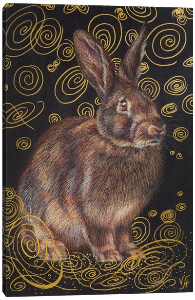 Brown Rabbit Canvas Art Print - Alona Vakhmistrova