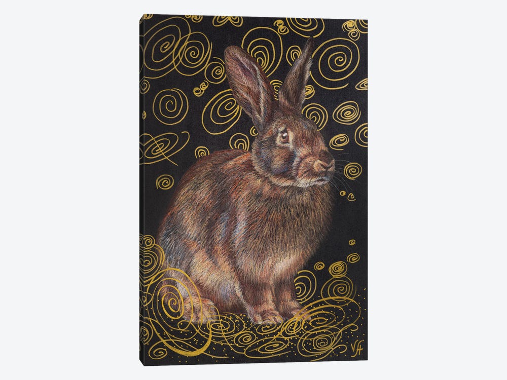 Brown Rabbit by Alona Vakhmistrova 1-piece Canvas Artwork