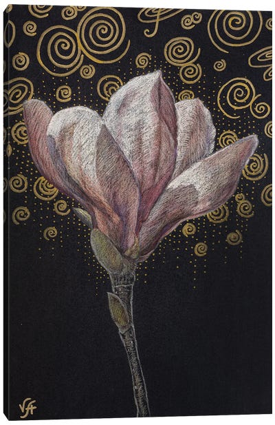 Magnolia Flower Canvas Art Print - Alona Vakhmistrova