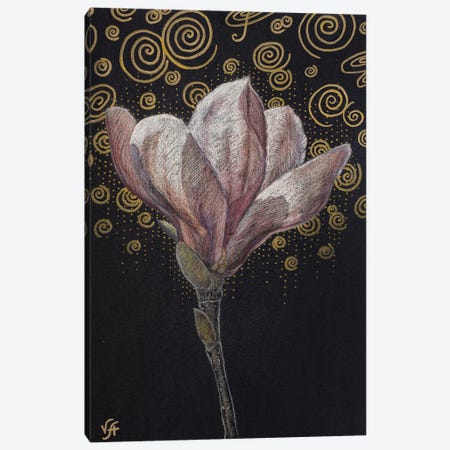 Magnolia Flower Canvas Print #VHM42} by Alona Vakhmistrova Art Print