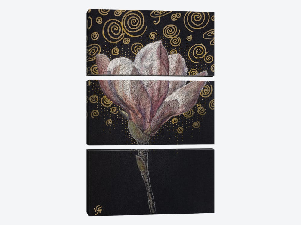 Magnolia Flower by Alona Vakhmistrova 3-piece Canvas Print