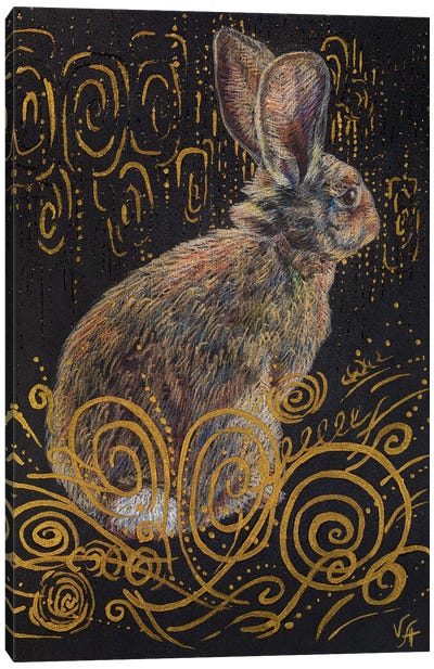 Observing Rabbit Canvas Art Print - Alona Vakhmistrova