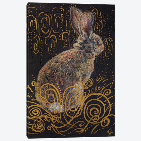 Observing Rabbit Canvas Print #VHM43} by Alona Vakhmistrova Art Print