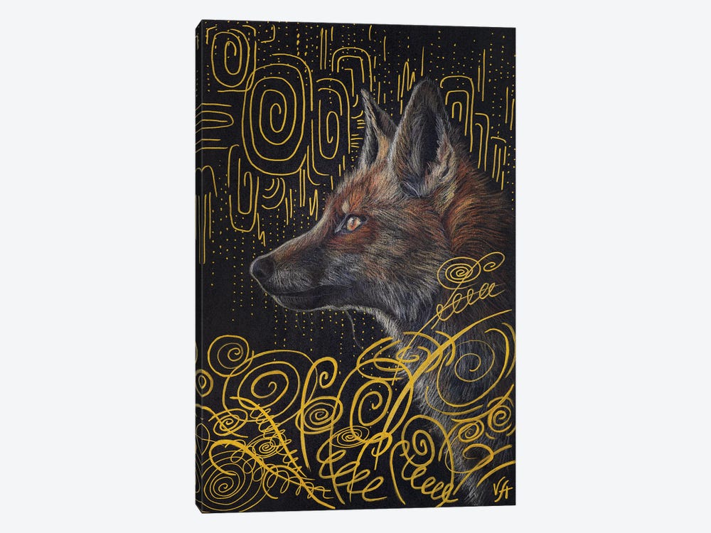 Fox In The Grass (Colour) by Alona Vakhmistrova 1-piece Canvas Print