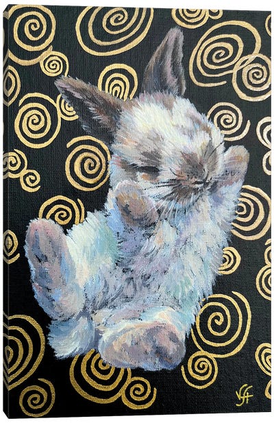 Sweet Dream Rabbit Canvas Art Print - Alona Vakhmistrova