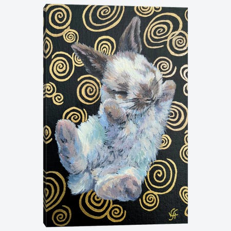 Sweet Dream Rabbit Canvas Print #VHM46} by Alona Vakhmistrova Canvas Wall Art