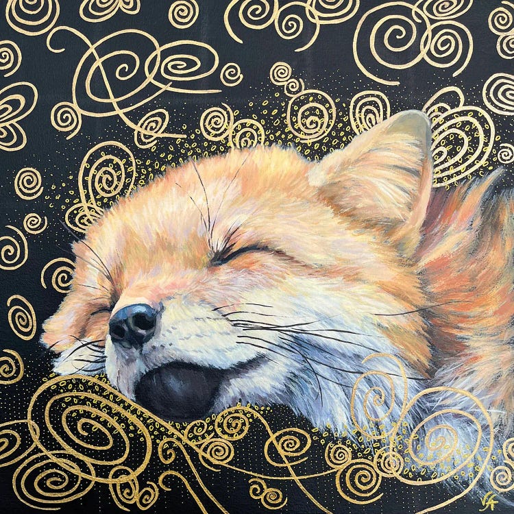 Sweet Dream Fox III by Alona Vakhmistrova wall art