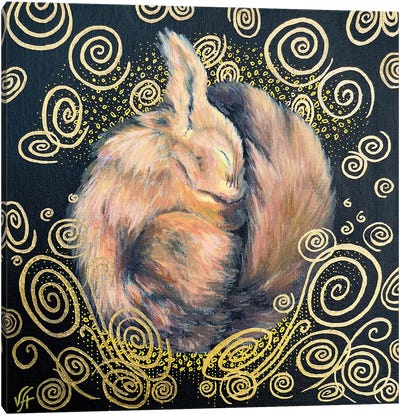 Sweet Dream Squirell Canvas Art Print - Squirrel Art