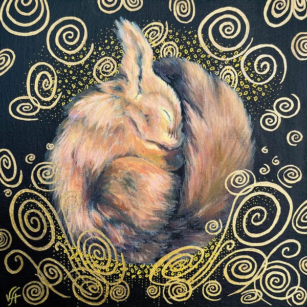 Squirrels: Sweet Dream Squirell by Alona Vakhmistrova