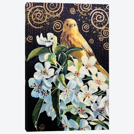 American Yellow Warbler Canvas Print #VHM50} by Alona Vakhmistrova Canvas Artwork