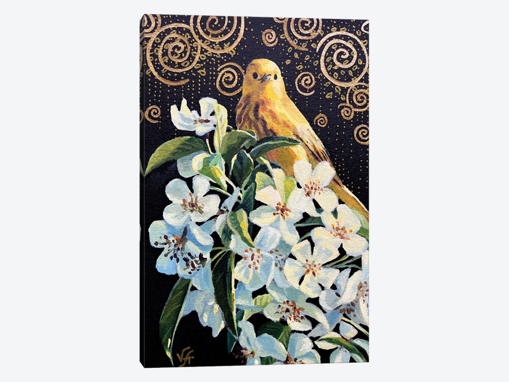American Yellow Warbler by Alona Vakhmistrova 1-piece Canvas Wall Art
