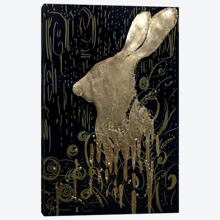 Gold Rabbit Canvas Print #VHM58} by Alona Vakhmistrova Canvas Art