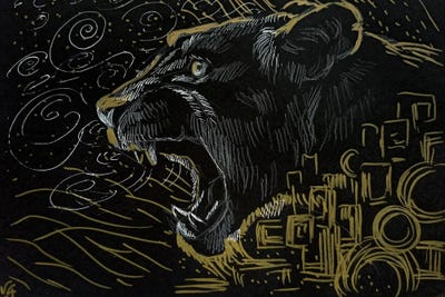 Lioness Strength by Alona Vakhmistrova canvas print