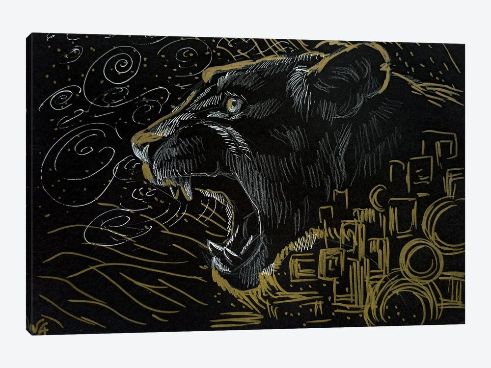 Lioness Strength by Alona Vakhmistrova 1-piece Canvas Print