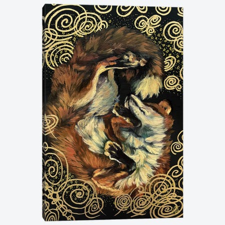 Sweet Dream Fox Canvas Print #VHM6} by Alona Vakhmistrova Canvas Art