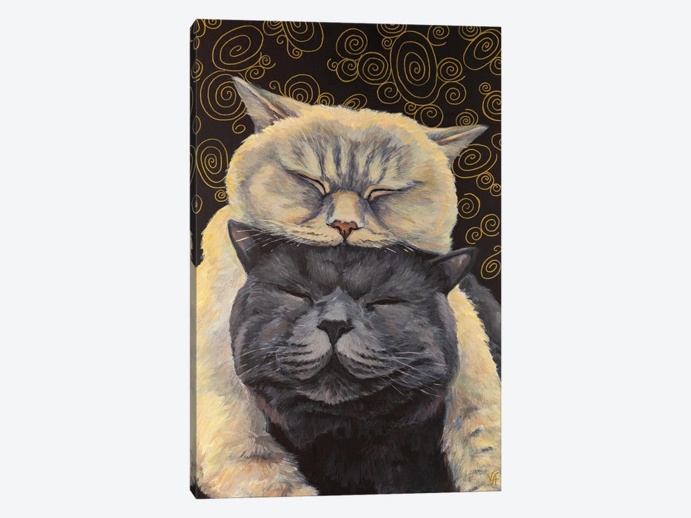 Cat Love by Alona Vakhmistrova 1-piece Canvas Print