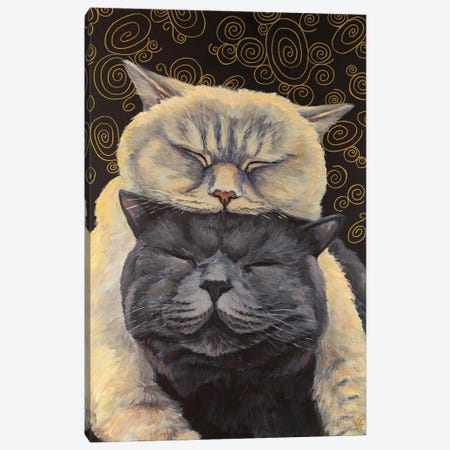 Cat Love Canvas Print #VHM8} by Alona Vakhmistrova Canvas Print