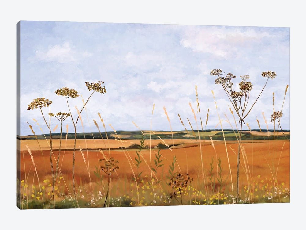 Across Golden Fields To Old Winchester Hill by Vicki Hunt 1-piece Canvas Artwork