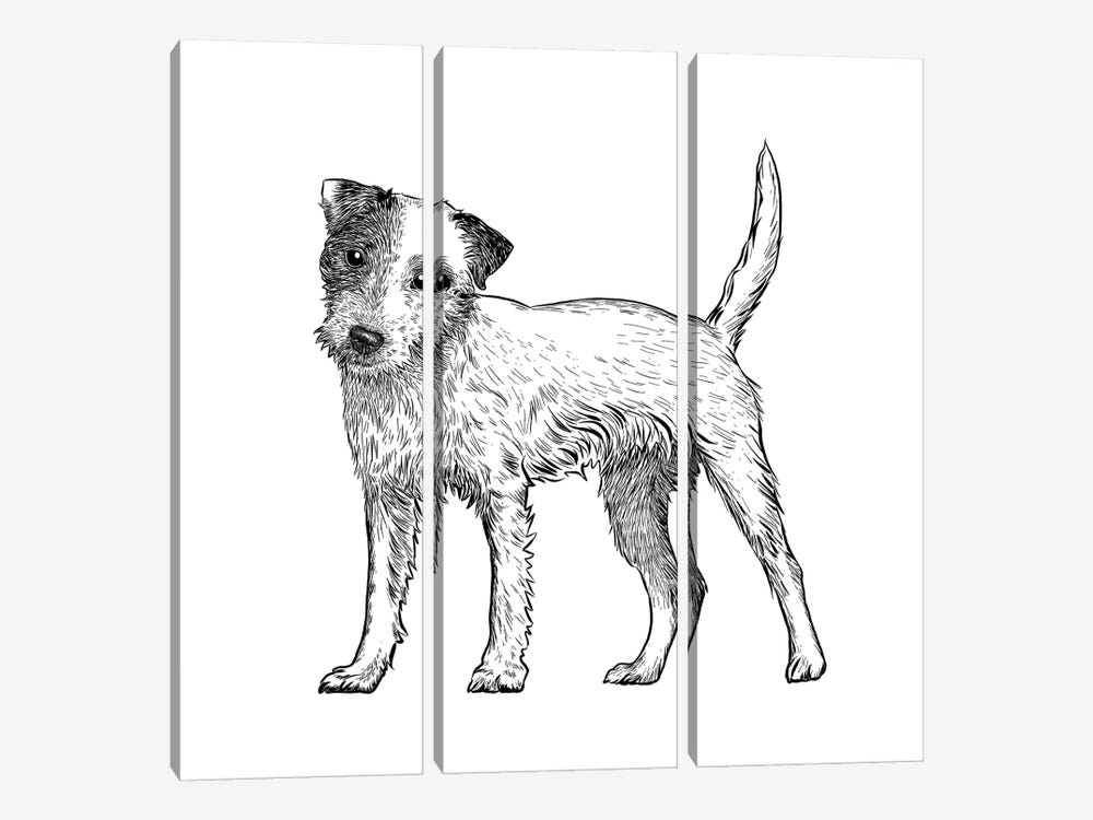 Jack Russell by Vicki Hunt 3-piece Canvas Art