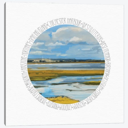 Place Names Of Chichester Harbour Canvas Print #VHN57} by Vicki Hunt Canvas Artwork