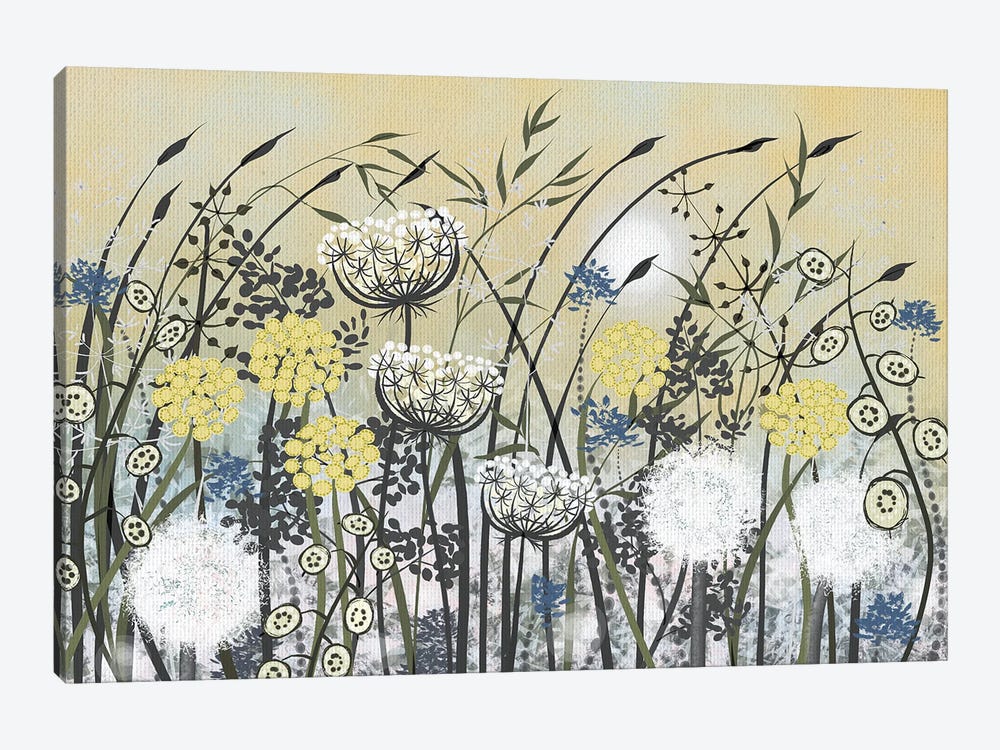 Seed Heads In Yellow by Vicki Hunt 1-piece Canvas Art Print