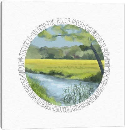 Villages Of The Meon Valley In Colour Canvas Art Print - Vicki Hunt