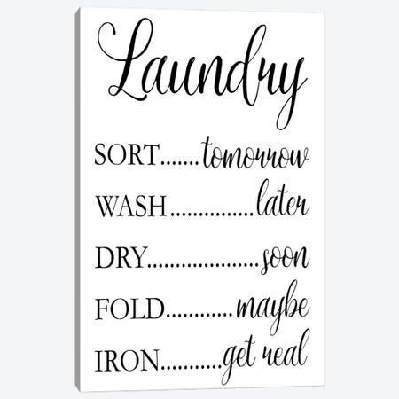 Laundry Words I Canvas Print #VIB14} by Victoria Brown Art Print