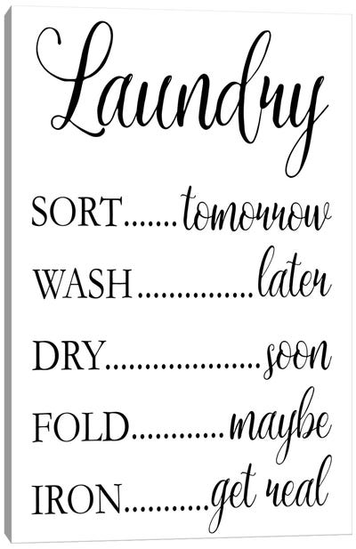 Laundry Words I Canvas Art Print