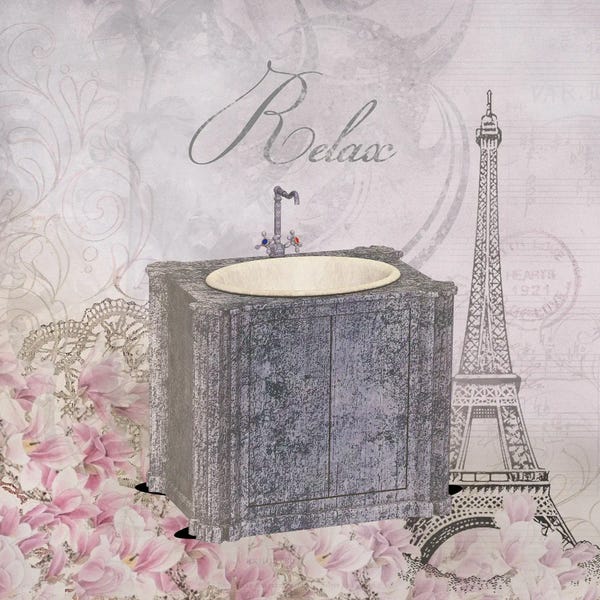 Paris Typography: Floral Bath II by Victoria Brown