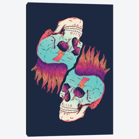 Skull Redux Canvas Print #VIC16} by Victor Vercesi Canvas Art