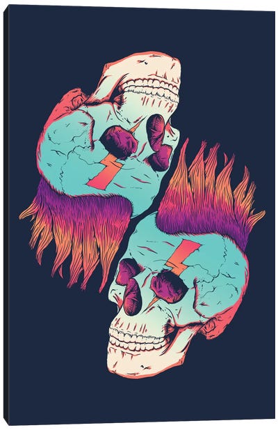 Skull Redux Canvas Art Print - Victor Vercesi
