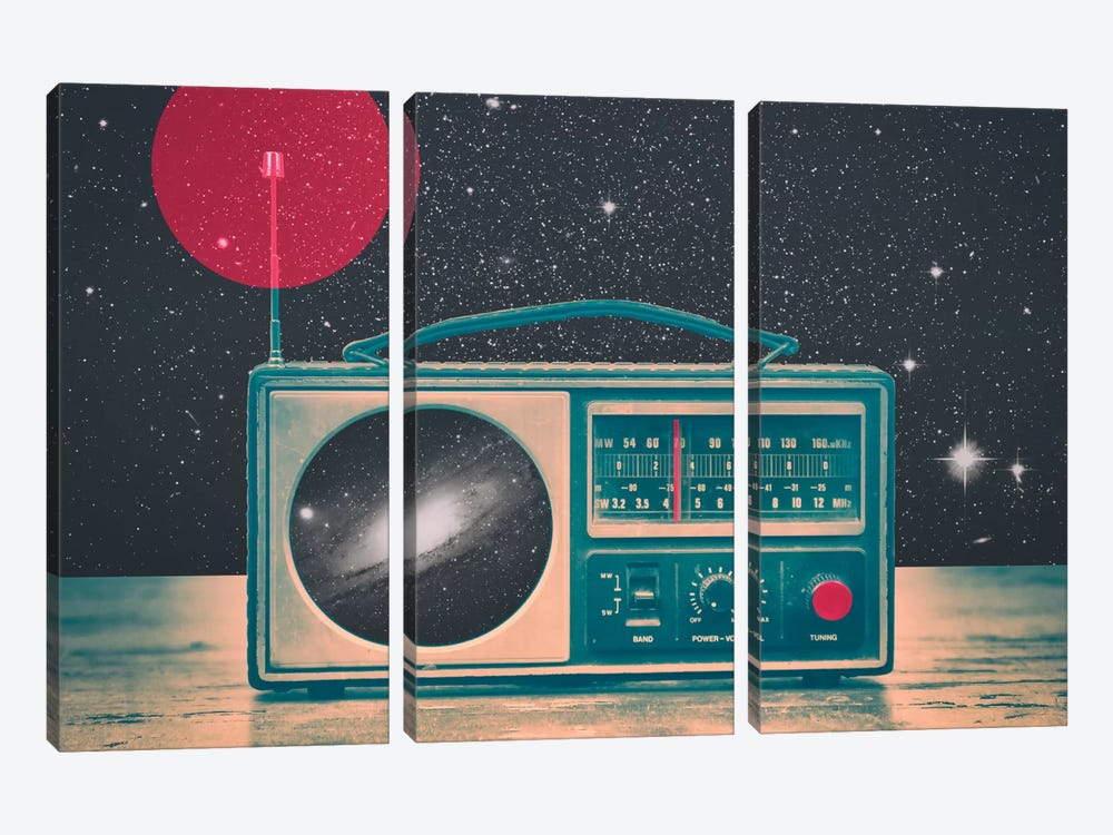 Space Radio by Victor Vercesi 3-piece Canvas Art Print