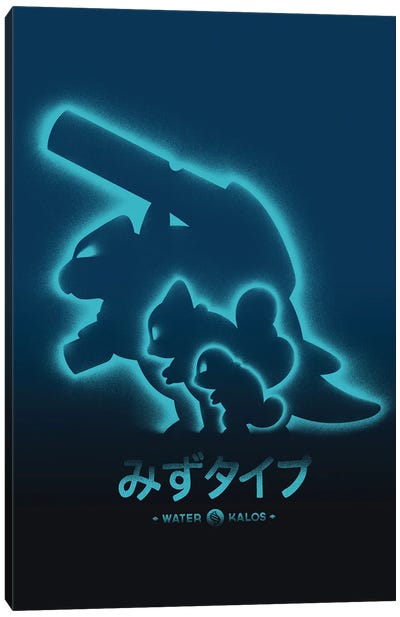 Mega Water Canvas Art Print - Pokémon