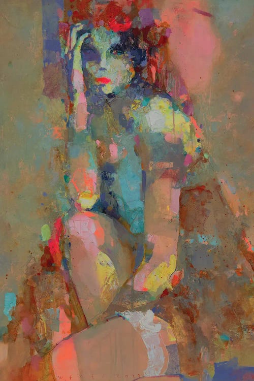 Lady with Garter by Viktor Sheleg wall art
