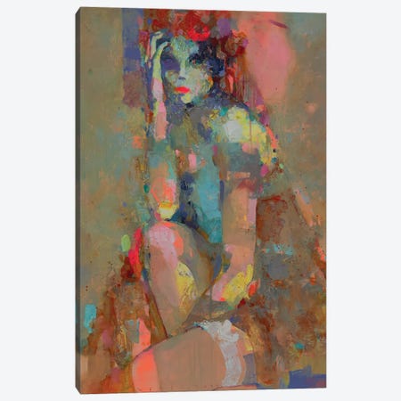 Lady with Garter Canvas Print #VIK63} by Viktor Sheleg Canvas Wall Art