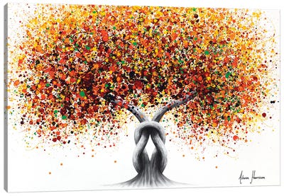 Sunshine Friendship Tree Canvas Art Print - Hyper-Realistic & Detailed Drawings
