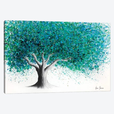 Turquoise Summer Tree Canvas Print #VIN1028} by Ashvin Harrison Art Print
