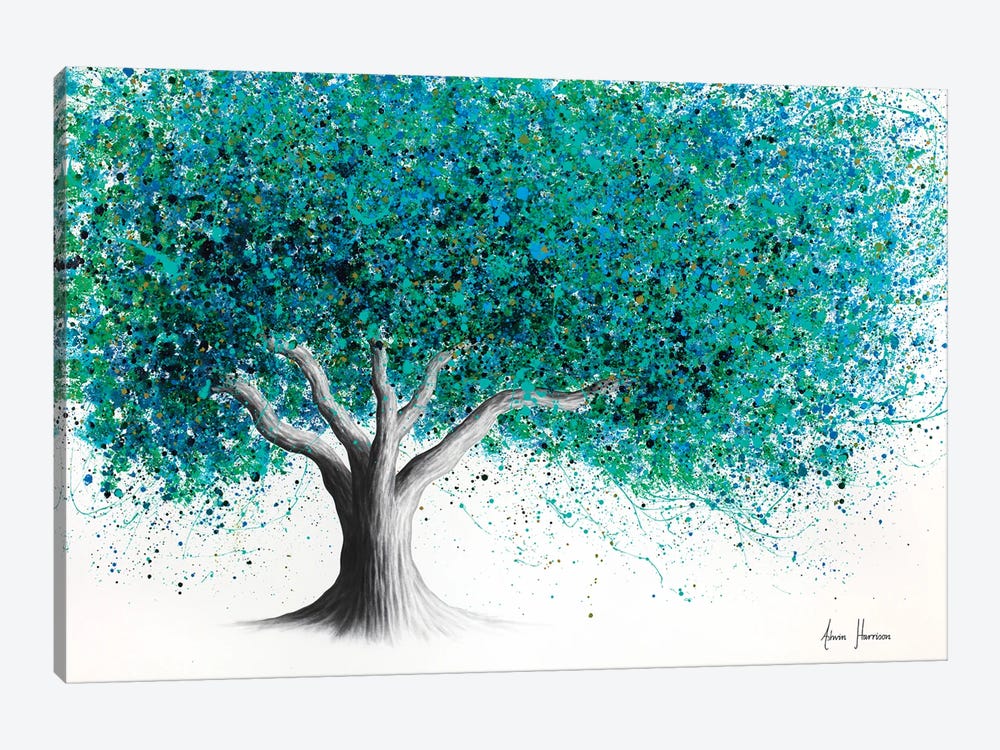Turquoise Summer Tree by Ashvin Harrison 1-piece Art Print