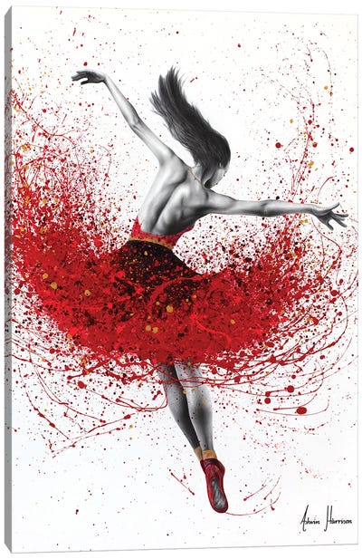 Scarlet Sensation Canvas Art Print - Ballet Art