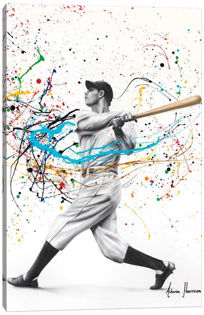 Home Run Canvas Art Print - Baseball Art