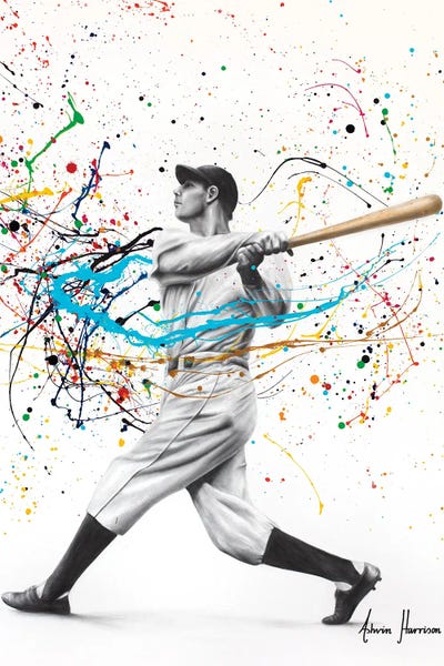 Kids Sports Art: Home Run by Ashvin Harrison