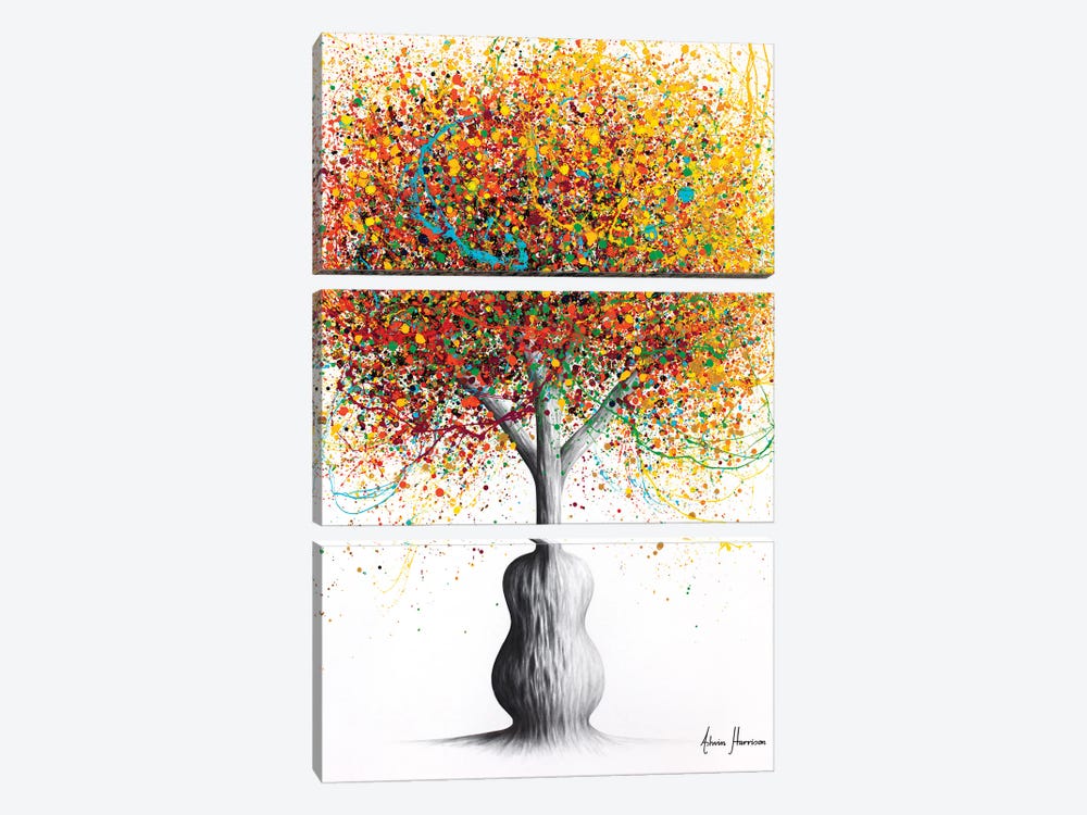 Rainbow Guitar Tree by Ashvin Harrison 3-piece Canvas Art Print