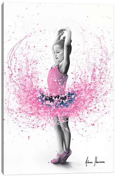 Her First Dance Canvas Art Print - Hyper-Realistic & Detailed Drawings