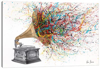 Turn It Up Canvas Art Print - Large Colorful Accents