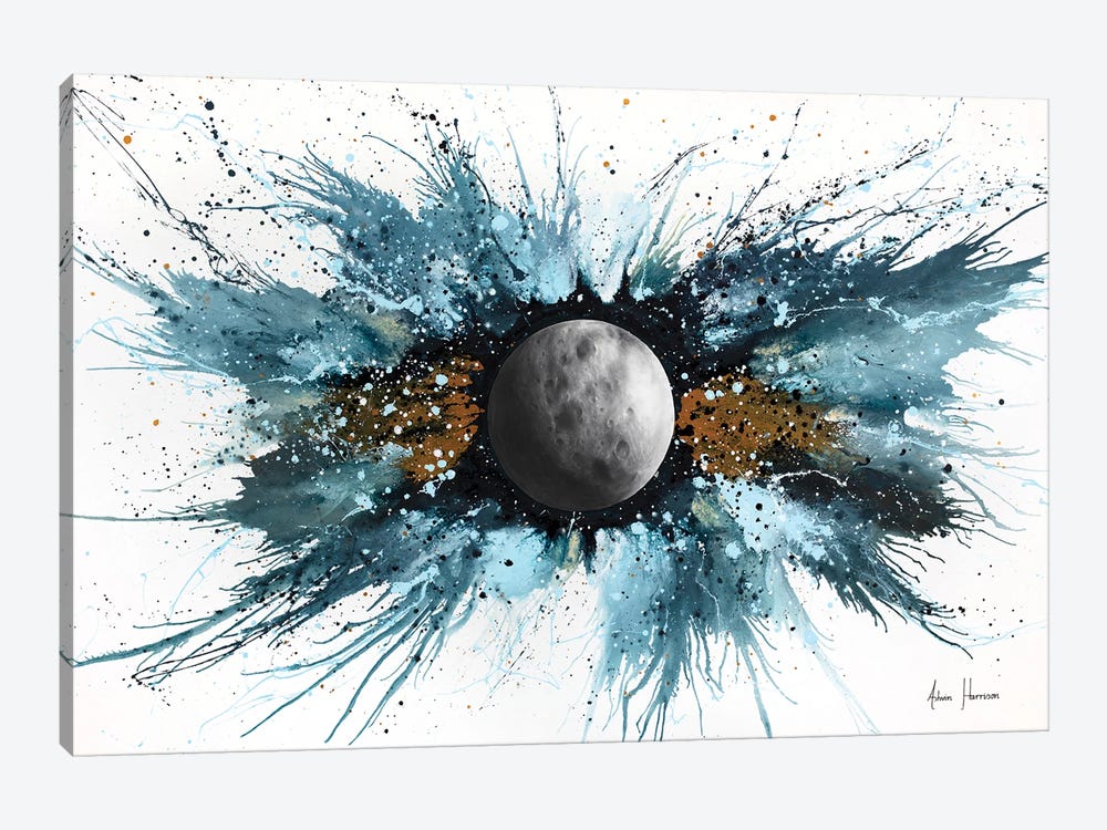 Abstract Universe - Silent Moon by Ashvin Harrison 1-piece Canvas Art