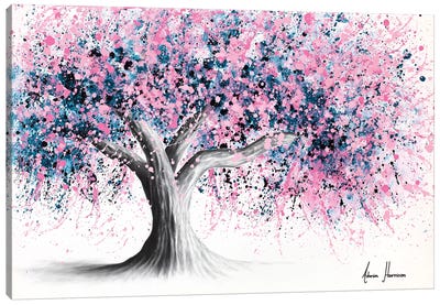 Electric Evening Tree Canvas Art Print - Hyper-Realistic & Detailed Drawings