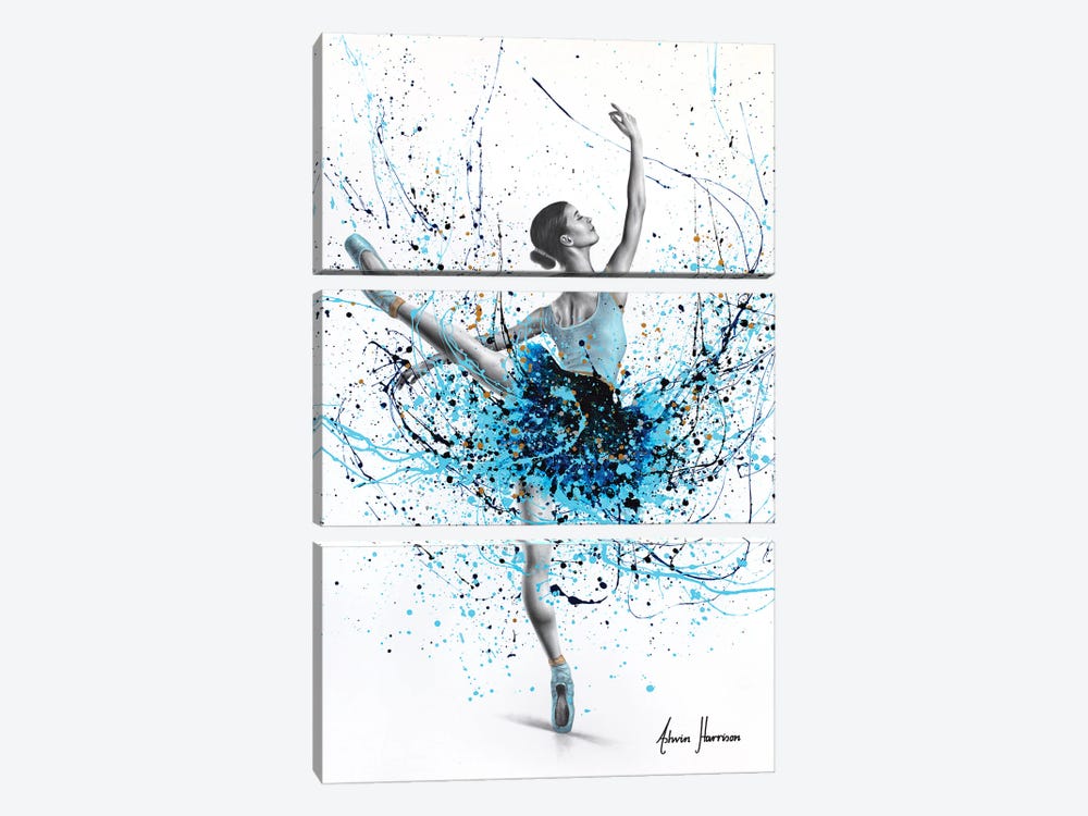 Blue Sky Dancer by Ashvin Harrison 3-piece Canvas Artwork